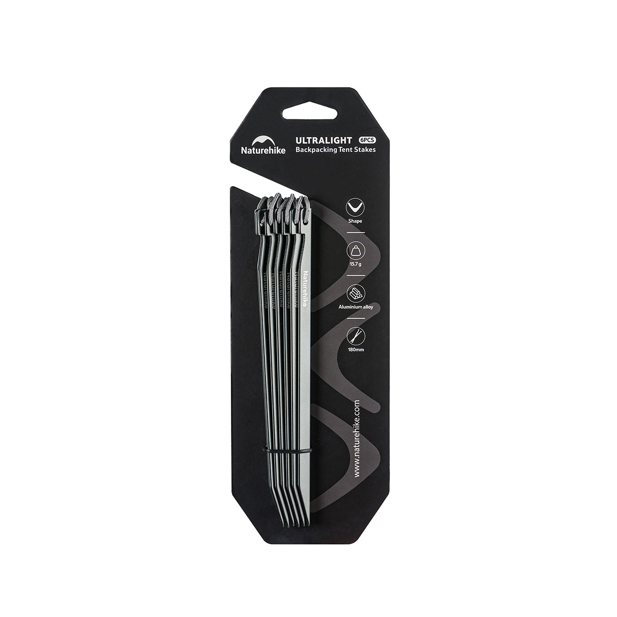 Naturehike zesílené stanové kolíky 18 cm (V profil) – 15,7 g/ks